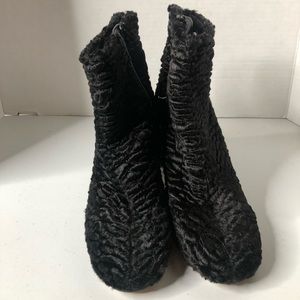 Zara Faux Persian Lamb Boots